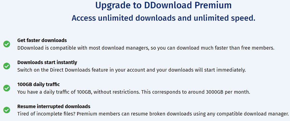 ddownload premium benefits