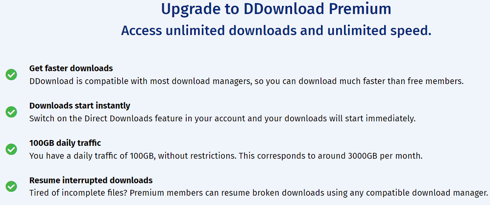 Avantages de la prime ddownload.com